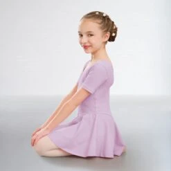 1st Position Hannah Skirted Leotard Cotton -Cheap Fit Dance Wear Store lilac q12 lilac 1 1