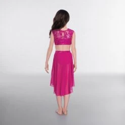 1st Position Lace Sequin Dipped Hem Lyrical Two Piece -Cheap Fit Dance Wear Store magenta cold0027 pink 19 2