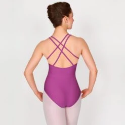 1st Position Ellie Double Strap Leotard (Matt Nylon) -Cheap Fit Dance Wear Store magenta pro101ma b1 ids12 1
