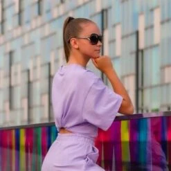 ONYRO Oversized Organic T-Shirt 4 ONYRO Oversized Organic T-Shirt -Cheap Fit Dance Wear Store on05 lilac 2