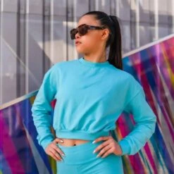 ONYRO Summer Organic Crop Top Sweater -Cheap Fit Dance Wear Store on08 5