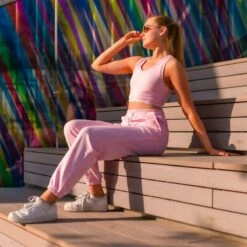 ONYRO Summer Pastel Oversized Joggers 17 ONYRO Summer Pastel Oversized Joggers -Cheap Fit Dance Wear Store on09 pink 1