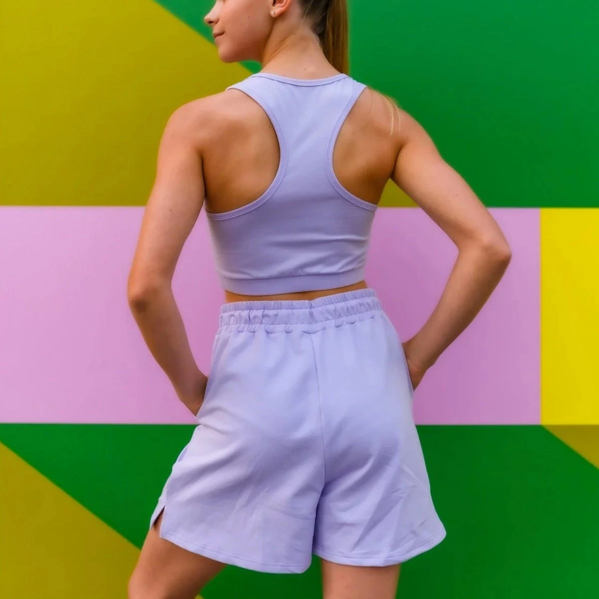 ONYRO Pastel Longline Scoop Neck Sports Bra 6 ONYRO Pastel Longline Scoop Neck Sports Bra - Image 6