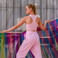 ONYRO Pastel Longline Scoop Neck Sports Bra 11 ONYRO Pastel Longline Scoop Neck Sports Bra -Cheap Fit Dance Wear Store on10 pink 1