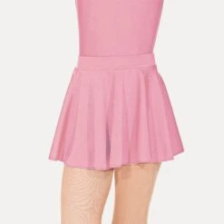 Roch Valley Nylon Lycra Circular Short Skirt -Cheap Fit Dance Wear Store pastel pink rvlcss pastel pink 1