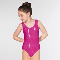 1st Position Laura Metallic Dot Vest Leotard -Cheap Fit Dance Wear Store pink q33 pz 1