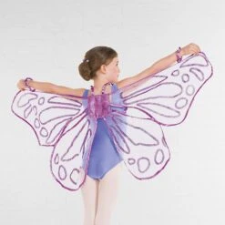 Floating Wings With Glitter -Cheap Fit Dance Wear Store purple w1734 pur