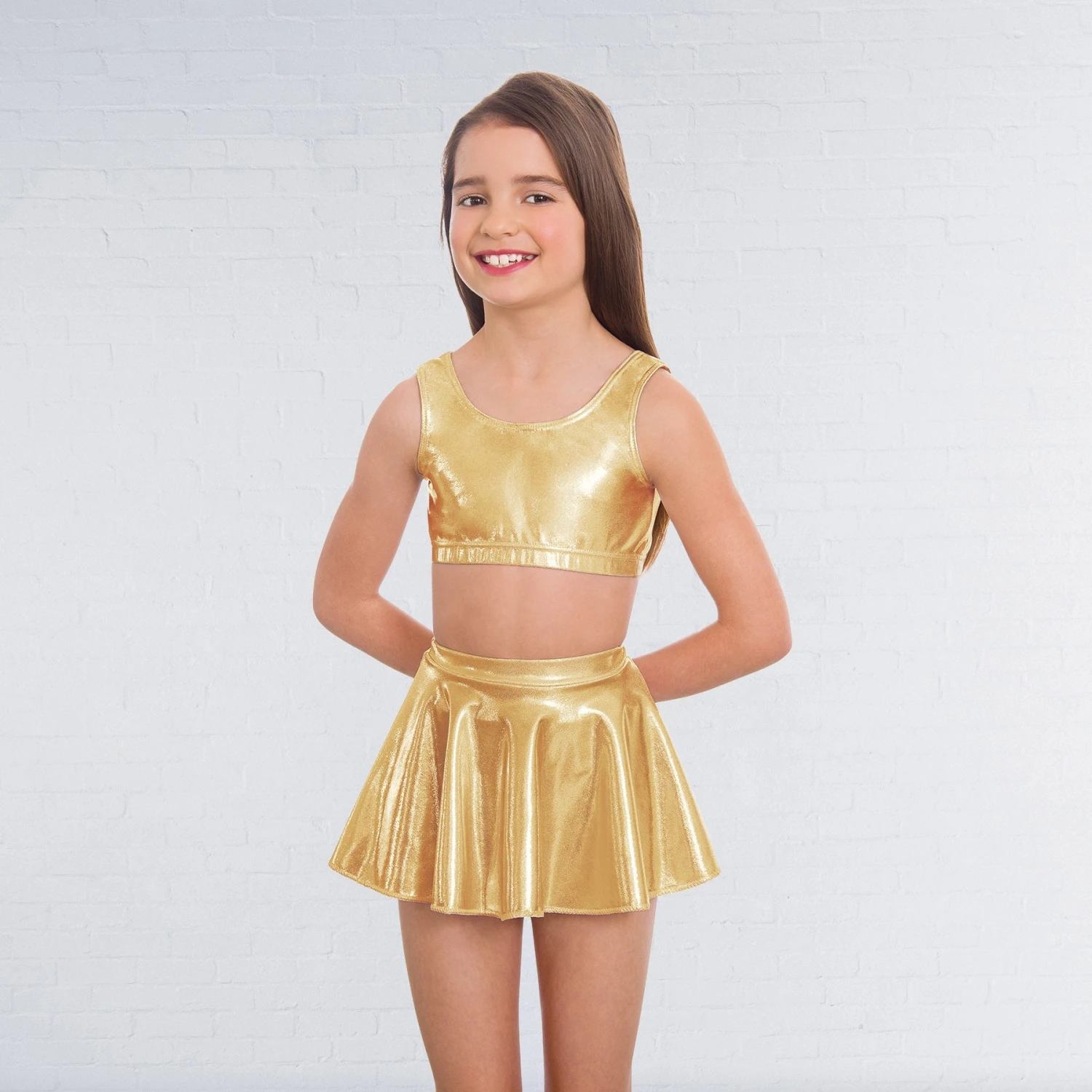 1st Position Metallic Circular Skirt Gold 1 1st Position Metallic Circular Skirt Gold