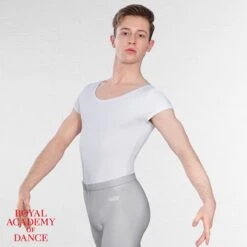 RAD Approved Scoop Neck Cap Sleeved Thong Back Leotard -Cheap Fit Dance Wear Store rad202 white c 21