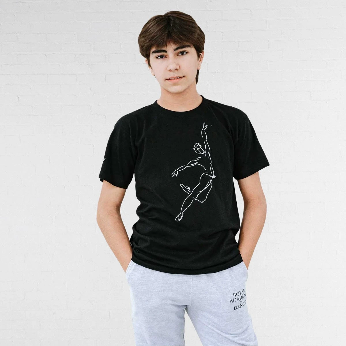 RAD Leaping Male Line Drawing T-Shirt 1 RAD Leaping Male Line Drawing T-Shirt