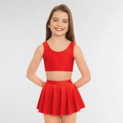 1st Position Circular Skirt -Cheap Fit Dance Wear Store red 860 re 2 13