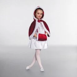 1st Position Fur Trimmed Winter Cape 5 1st Position Fur Trimmed Winter Cape -Cheap Fit Dance Wear Store red coch0117 coch0115 red 1 5