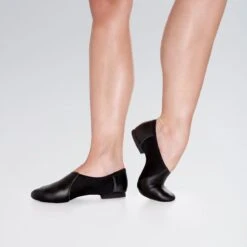So Danca Leather Jazz Shoe With Neoprene Arch And Rubber Split Sole -Cheap Fit Dance Wear Store sdjz76 blk