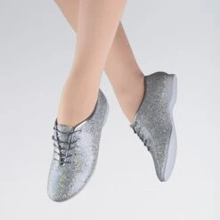 1st Position Hologram Jazz Shoes -Cheap Fit Dance Wear Store silver jsh 4 1 2