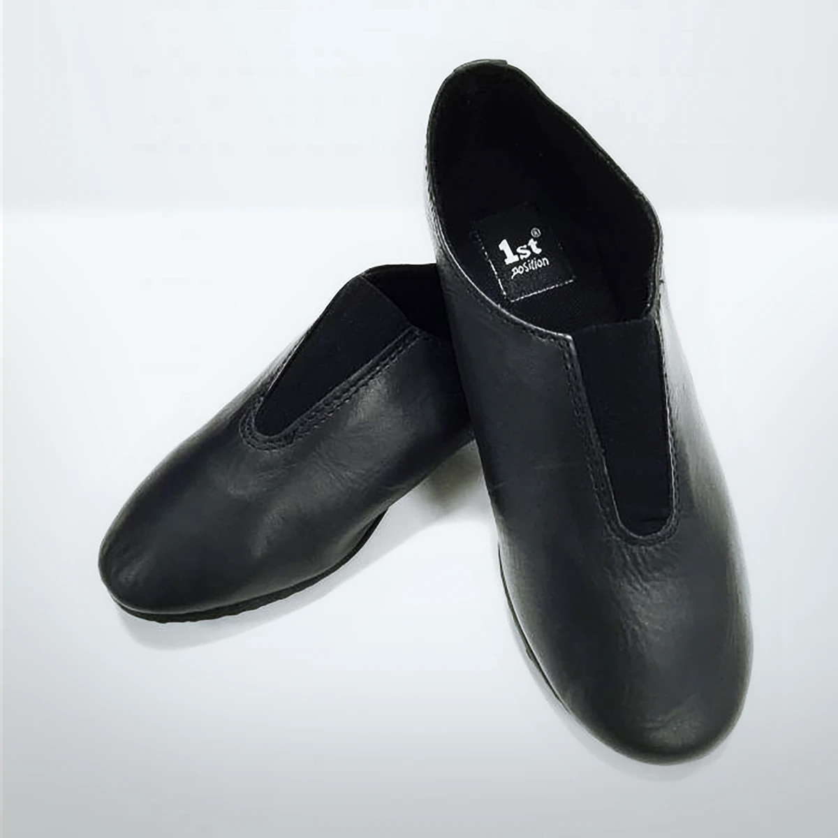 Leather Jazz Front Gusset Elasticated Shoes 1 Leather Jazz Front Gusset Elasticated Shoes