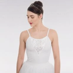 1st Position Velour Twinkle Net Romantic -Cheap Fit Dance Wear Store white cobd0008wht detail 3