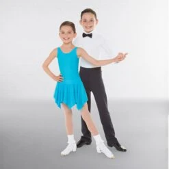 1st Position Competition Zip Front Shirt -Cheap Fit Dance Wear Store white stbr0003 white