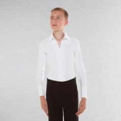 1st Position Competition Zip Front Shirt -Cheap Fit Dance Wear Store white stbr0003 white crop